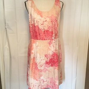 Watercolor Floral Blush Pink Silky Sheath LOFT 8